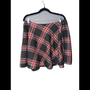 Hot Topic Plaid pleated a-line Skater Skirt size XL